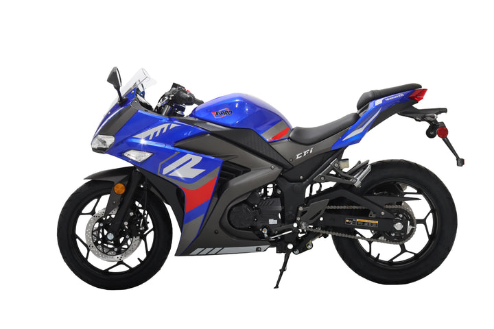 Free Shipping! X-PRO Adventure 250 Electronic Fuel Injection Street Motorcycle with 6-Speed Manual Transmission, Electric Start! 17in Wheels! Assembled In Crate!