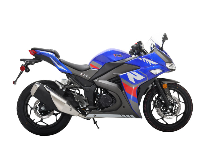 Free Shipping! X-PRO Adventure 250 Electronic Fuel Injection Street Motorcycle with 6-Speed Manual Transmission, Electric Start! 17in Wheels! Assembled In Crate!