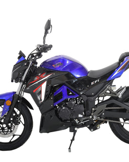 Free Shipping! X-PRO Python 250 Electronic Fuel Injection Street Motorcycle with 6-Speed Manual Transmission, Electric Start! 17in Wheels! Assembled In Crate!