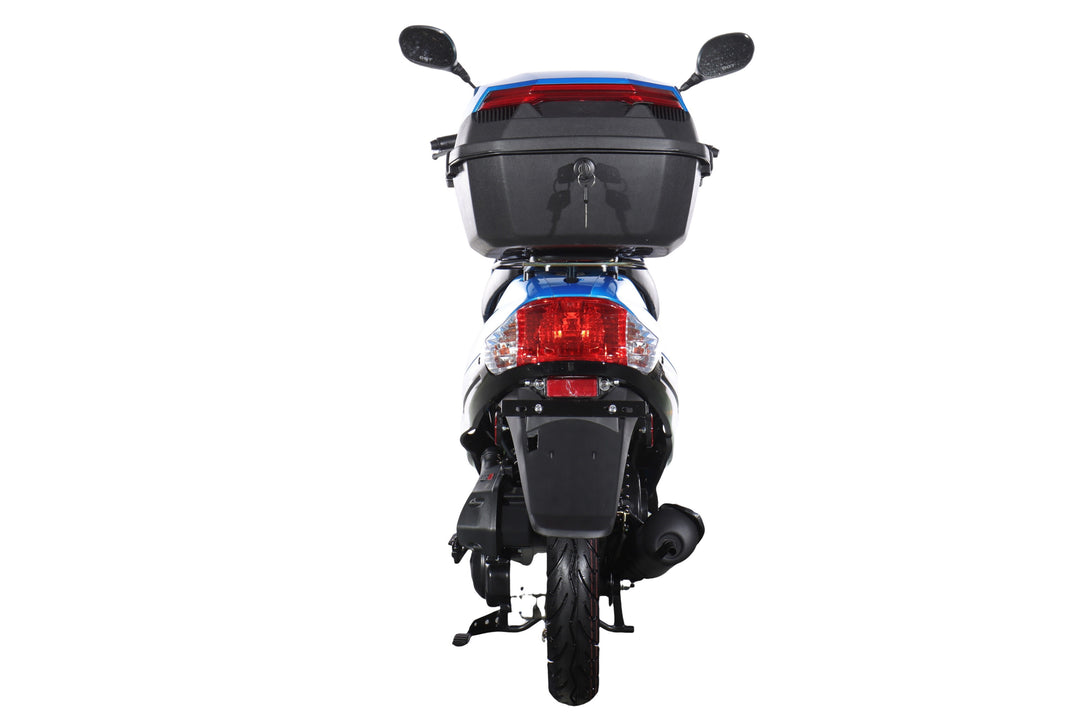 Free Shipping! X-PRO Maui 50cc Moped Scooter with 10" Wheels! Electric/Kick Start! Large LED Headlights!