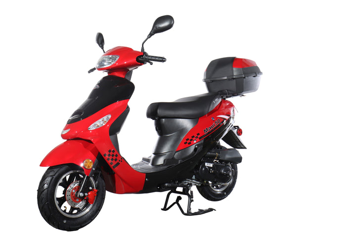 Free Shipping! X-PRO Maui 50cc Moped Scooter with 10" Wheels! Electric/Kick Start! Large LED Headlights!