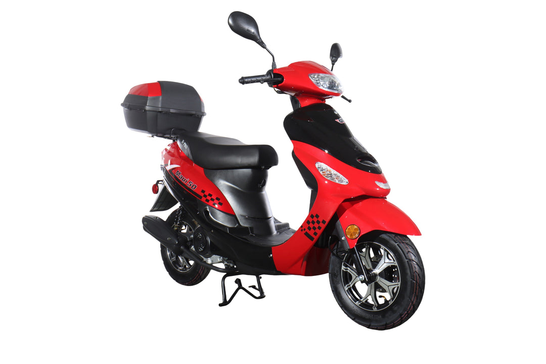 Free Shipping! X-PRO Maui 50cc Moped Scooter with 10" Wheels! Electric/Kick Start! Large LED Headlights!