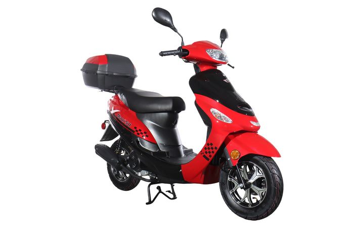 Free Shipping! X-PRO Maui 50cc Moped Scooter with 10" Wheels! Electric/Kick Start! Large LED Headlights!