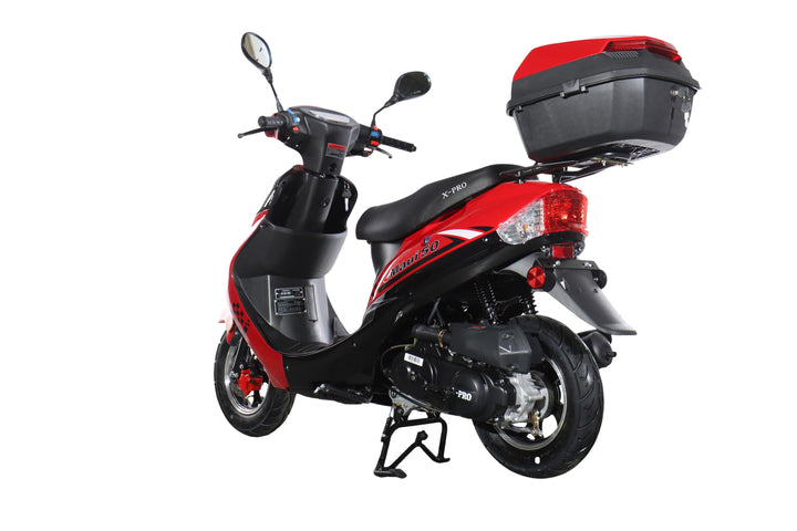 Free Shipping! X-PRO Maui 50cc Moped Scooter with 10" Wheels! Electric/Kick Start! Large LED Headlights!