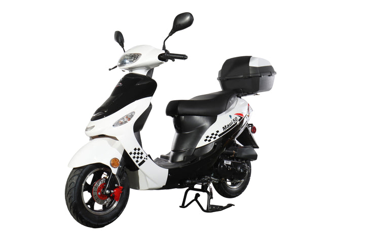 Free Shipping! X-PRO Maui 50cc Moped Scooter with 10" Wheels! Electric/Kick Start! Large LED Headlights!