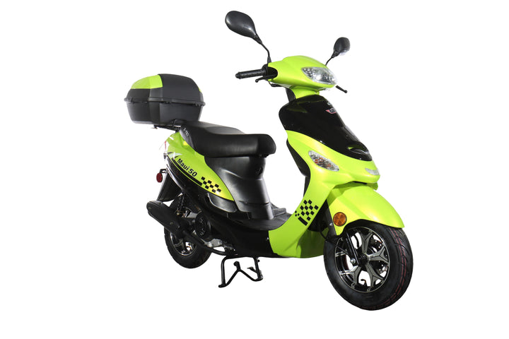 Free Shipping! X-PRO Maui 50cc Moped Scooter with 10" Wheels! Electric/Kick Start! Large LED Headlights!