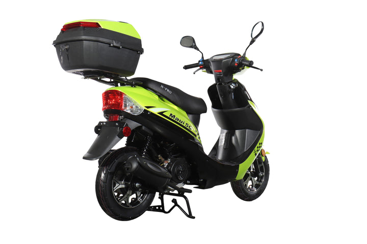Free Shipping! X-PRO Maui 50cc Moped Scooter with 10" Wheels! Electric/Kick Start! Large LED Headlights!