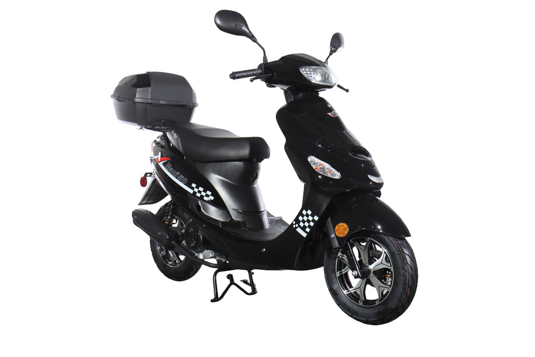 Free Shipping! X-PRO Maui 50cc Moped Scooter with 10" Wheels! Electric/Kick Start! Large LED Headlights!