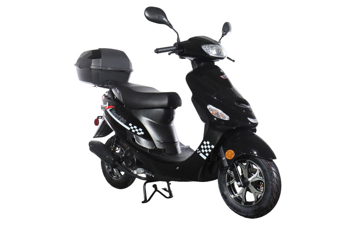 Free Shipping! X-PRO Maui 50cc Moped Scooter with 10" Wheels! Electric/Kick Start! Large LED Headlights!