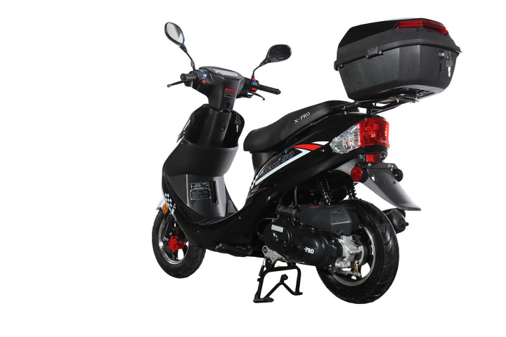 Free Shipping! X-PRO Maui 50cc Moped Scooter with 10" Wheels! Electric/Kick Start! Large LED Headlights!