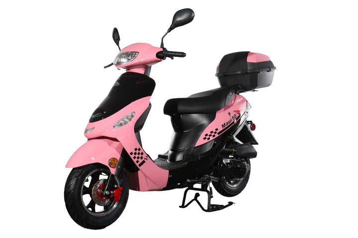 Free Shipping! X-PRO Maui 50cc Moped Scooter with 10" Wheels! Electric/Kick Start! Large LED Headlights!