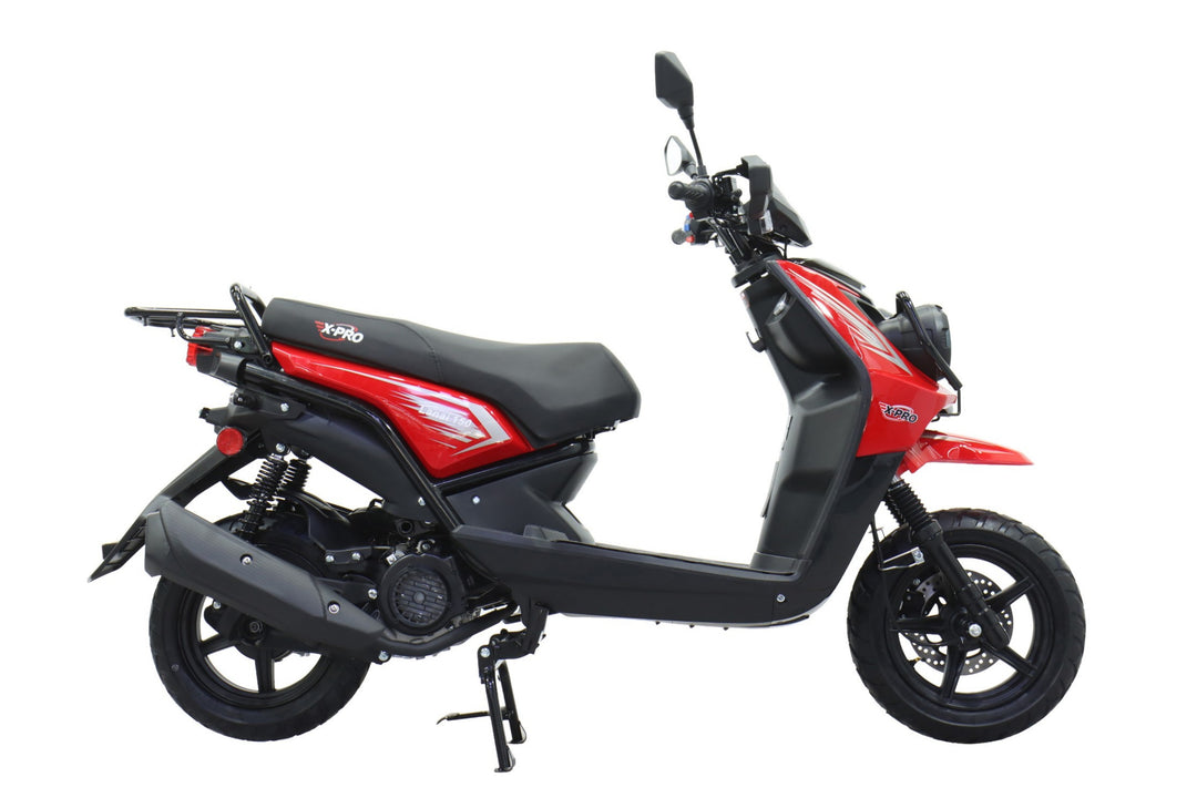Free Shipping! X-PRO Lanai 150cc Moped Scooter with 12" Aluminum Wheels, Electric/Kick Start, Dual Headlights and Tail Lights!