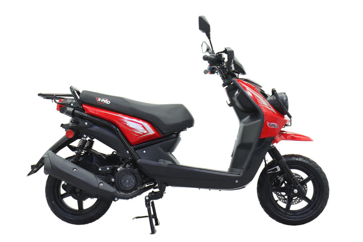 Free Shipping! X-PRO Lanai 150cc Moped Scooter with 12" Aluminum Wheels, Electric/Kick Start, Dual Headlights and Tail Lights!