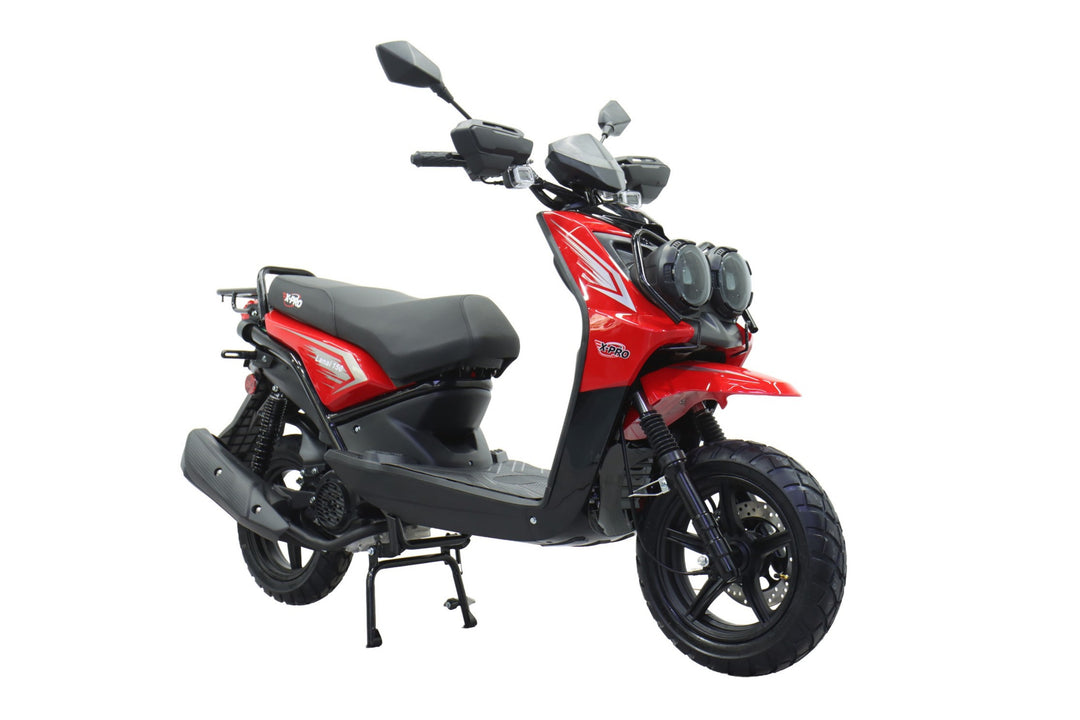 Free Shipping! X-PRO Lanai 150cc Moped Scooter with 12" Aluminum Wheels, Electric/Kick Start, Dual Headlights and Tail Lights!