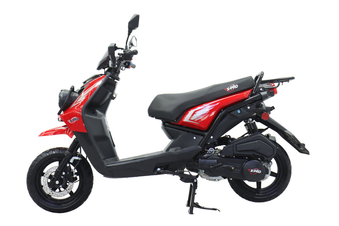 Free Shipping! X-PRO Lanai 150cc Moped Scooter with 12" Aluminum Wheels, Electric/Kick Start, Dual Headlights and Tail Lights!