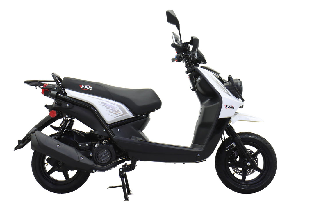 Free Shipping! X-PRO Lanai 150cc Moped Scooter with 12" Aluminum Wheels, Electric/Kick Start, Dual Headlights and Tail Lights!