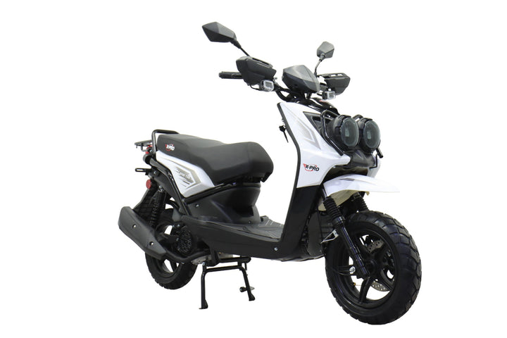Free Shipping! X-PRO Lanai 150cc Moped Scooter with 12" Aluminum Wheels, Electric/Kick Start, Dual Headlights and Tail Lights!