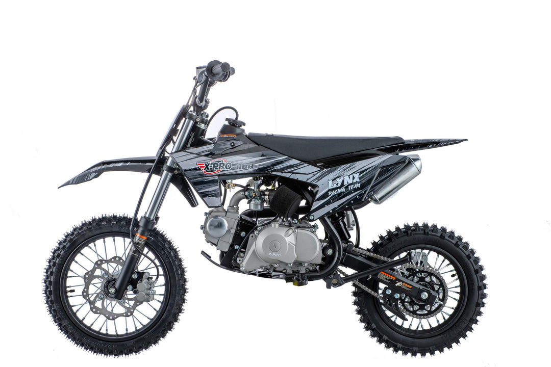 Free Shipping! X-PRO Lynx 110cc Dirt Bike with Automatic Transmission, Electric Start, Big 14"/12" Tires! Cradle Type Steel Tube Frame! Zongshen Brand Engine!