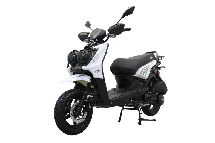 Free Shipping! X-PRO Lanai 150cc Moped Scooter with 12" Aluminum Wheels, Electric/Kick Start, Dual Headlights and Tail Lights!