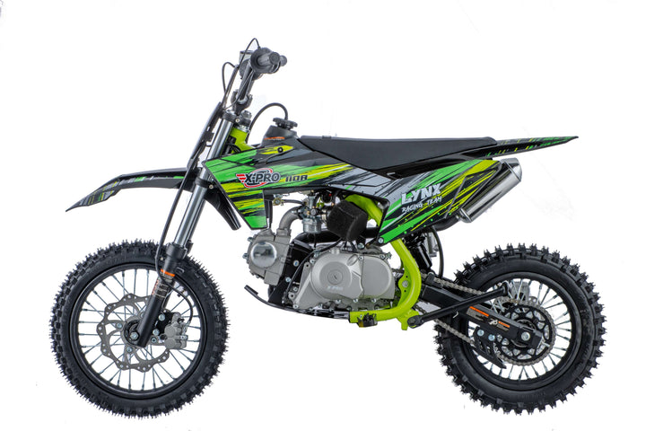 Free Shipping! X-PRO Lynx 110cc Dirt Bike with Automatic Transmission, Electric Start, Big 14"/12" Tires! Cradle Type Steel Tube Frame! Zongshen Brand Engine!