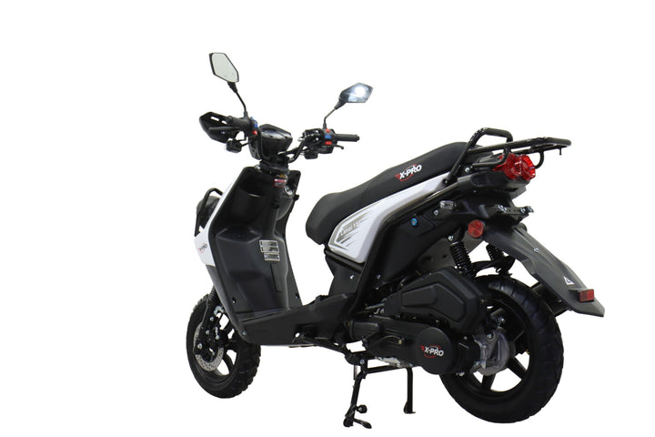 Free Shipping! X-PRO Lanai 150cc Moped Scooter with 12" Aluminum Wheels, Electric/Kick Start, Dual Headlights and Tail Lights!