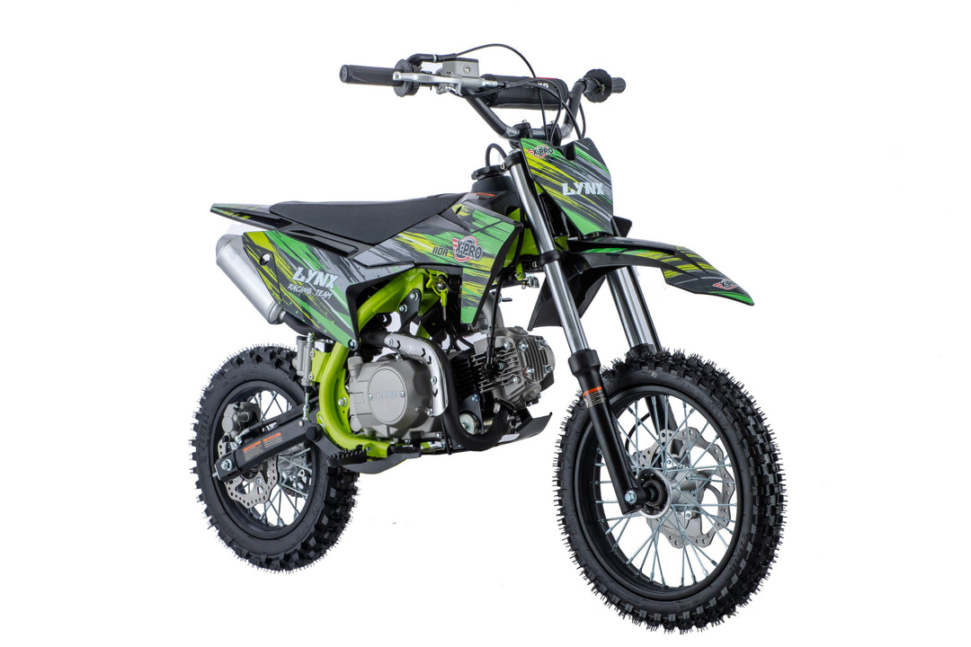 Free Shipping! X-PRO Lynx 110cc Dirt Bike with Automatic Transmission, Electric Start, Big 14"/12" Tires! Cradle Type Steel Tube Frame! Zongshen Brand Engine!