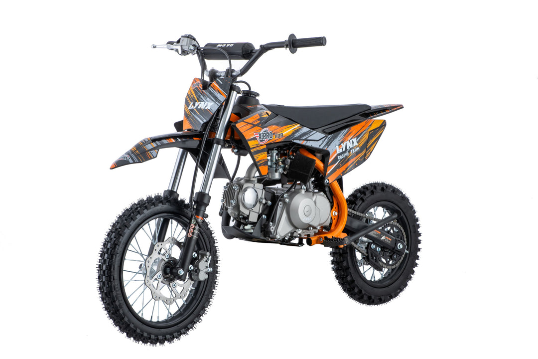 Free Shipping! X-PRO Lynx 110cc Dirt Bike with Automatic Transmission, Electric Start, Big 14"/12" Tires! Cradle Type Steel Tube Frame! Zongshen Brand Engine!