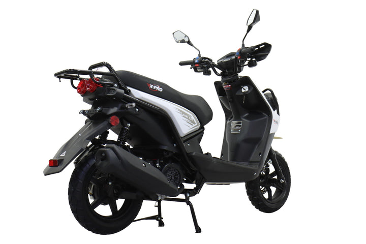 Free Shipping! X-PRO Lanai 150cc Moped Scooter with 12" Aluminum Wheels, Electric/Kick Start, Dual Headlights and Tail Lights!