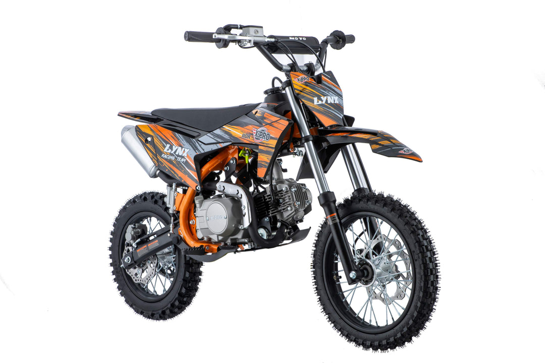 Free Shipping! X-PRO Lynx 110cc Dirt Bike with Automatic Transmission, Electric Start, Big 14"/12" Tires! Cradle Type Steel Tube Frame! Zongshen Brand Engine!