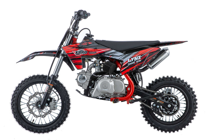 Free Shipping! X-PRO Lynx 110cc Dirt Bike with Automatic Transmission, Electric Start, Big 14"/12" Tires! Cradle Type Steel Tube Frame! Zongshen Brand Engine!