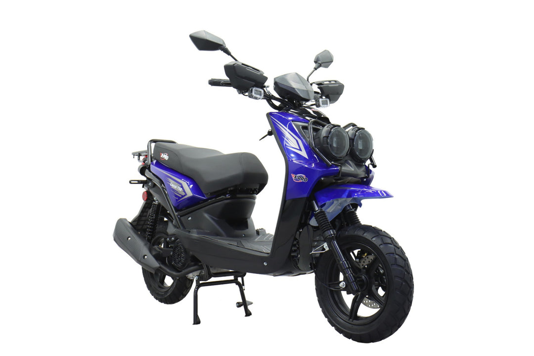 Free Shipping! X-PRO Lanai 150cc Moped Scooter with 12" Aluminum Wheels, Electric/Kick Start, Dual Headlights and Tail Lights!