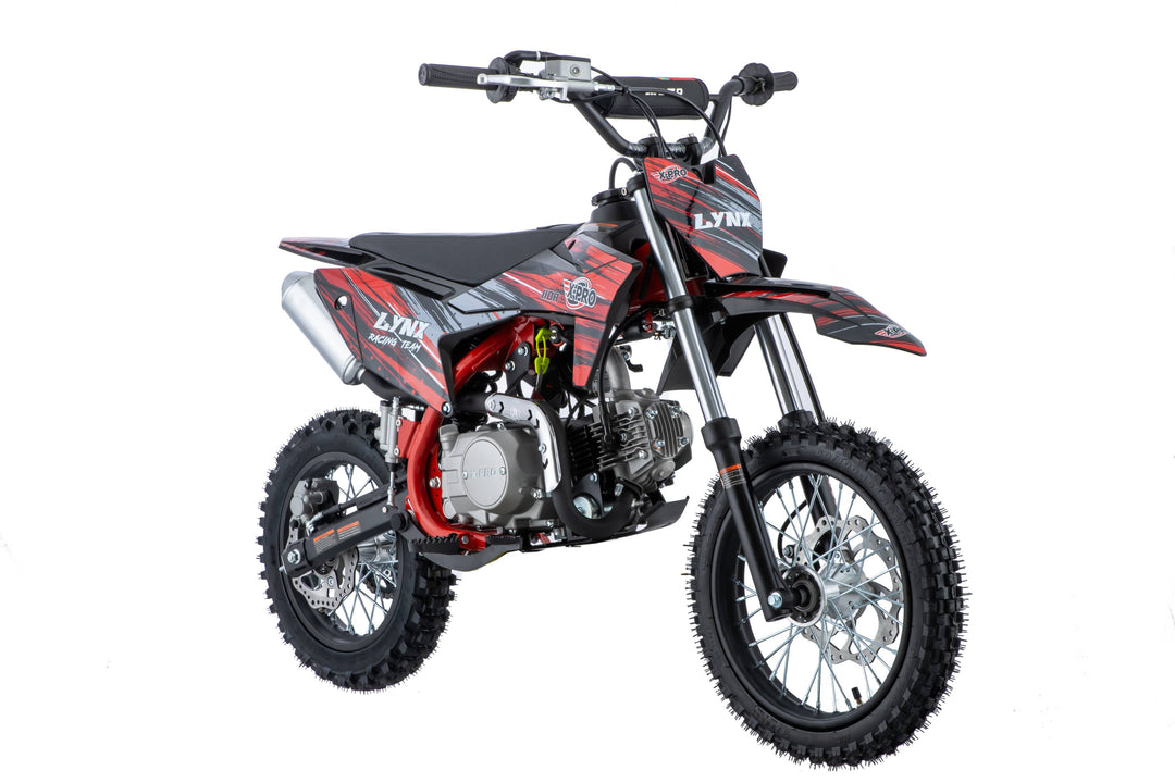 Free Shipping! X-PRO Lynx 110cc Dirt Bike with Automatic Transmission, Electric Start, Big 14"/12" Tires! Cradle Type Steel Tube Frame! Zongshen Brand Engine!