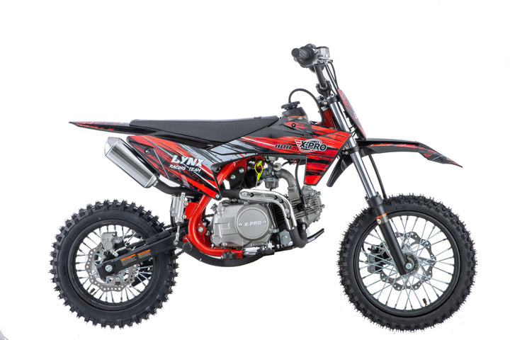 Free Shipping! X-PRO Lynx 110cc Dirt Bike with Automatic Transmission, Electric Start, Big 14"/12" Tires! Cradle Type Steel Tube Frame! Zongshen Brand Engine!