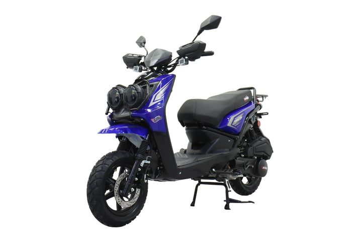 Free Shipping! X-PRO Lanai 150cc Moped Scooter with 12" Aluminum Wheels, Electric/Kick Start, Dual Headlights and Tail Lights!