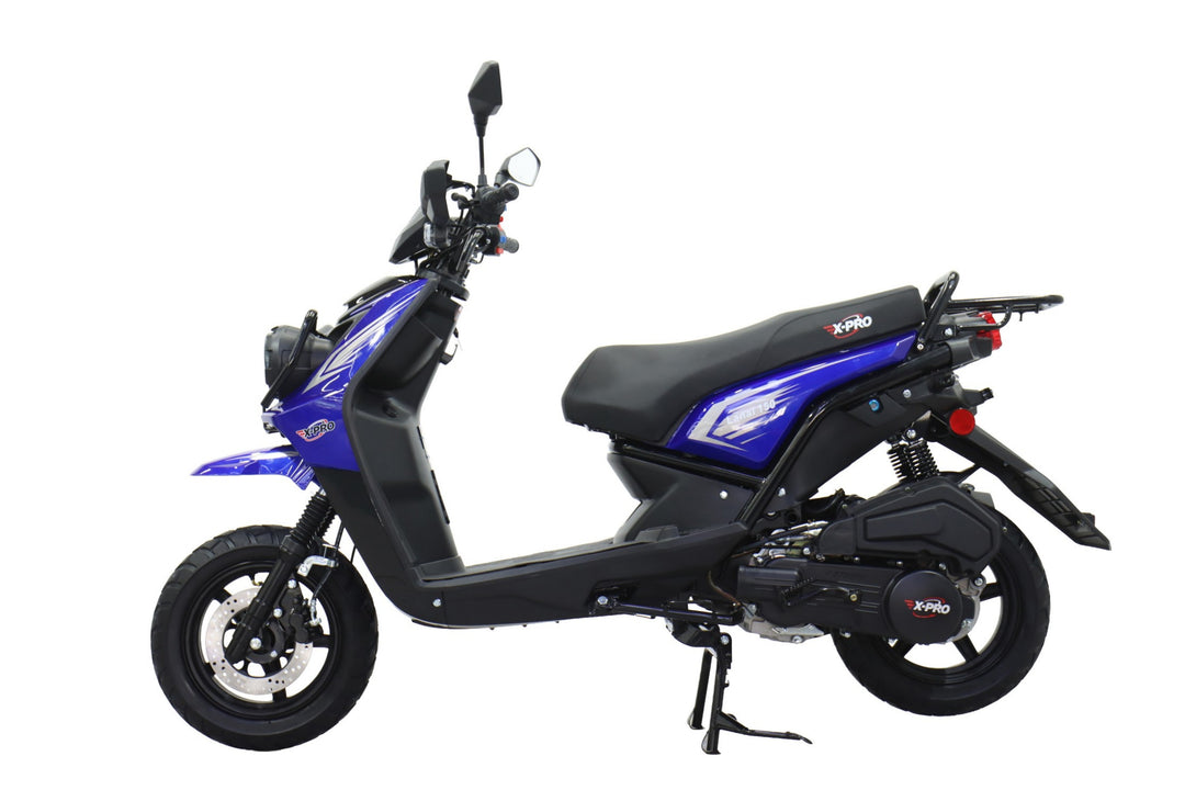 Free Shipping! X-PRO Lanai 150cc Moped Scooter with 12" Aluminum Wheels, Electric/Kick Start, Dual Headlights and Tail Lights!