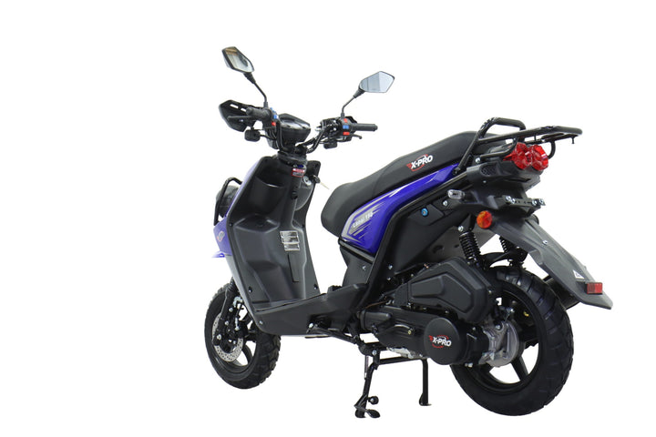 Free Shipping! X-PRO Lanai 150cc Moped Scooter with 12" Aluminum Wheels, Electric/Kick Start, Dual Headlights and Tail Lights!
