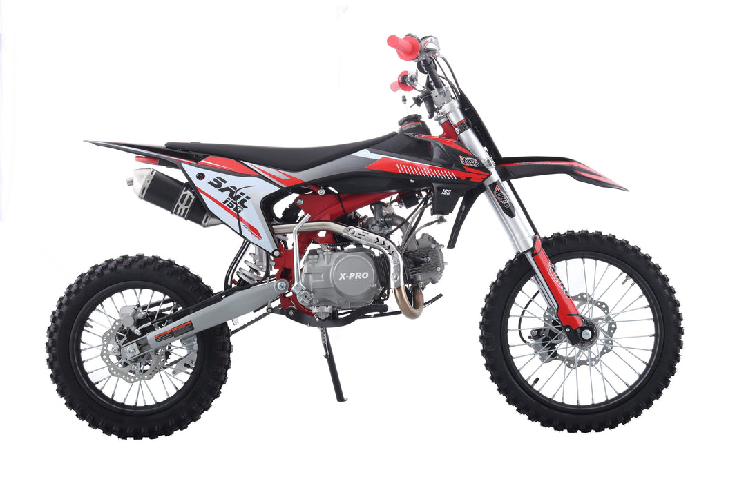Free Shipping! X-PRO Sail 150 Dirt Bike with 4-speed Manual Transmission! Kick Start, Big 17in/14in Tires! Zongshen Brand Engine!