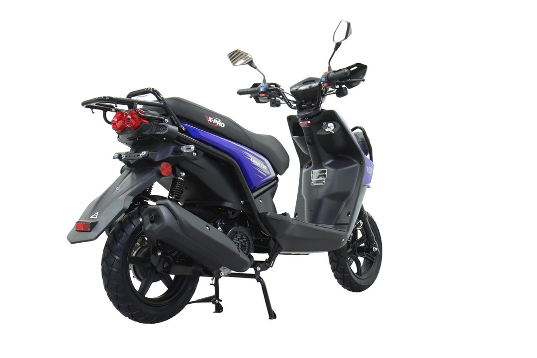 Free Shipping! X-PRO Lanai 150cc Moped Scooter with 12" Aluminum Wheels, Electric/Kick Start, Dual Headlights and Tail Lights!