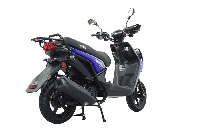 Free Shipping! X-PRO Lanai 150cc Moped Scooter with 12" Aluminum Wheels, Electric/Kick Start, Dual Headlights and Tail Lights!