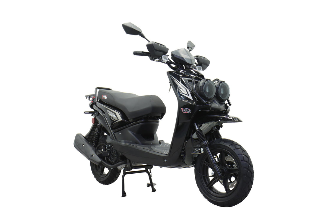 Free Shipping! X-PRO Lanai 150cc Moped Scooter with 12" Aluminum Wheels, Electric/Kick Start, Dual Headlights and Tail Lights!