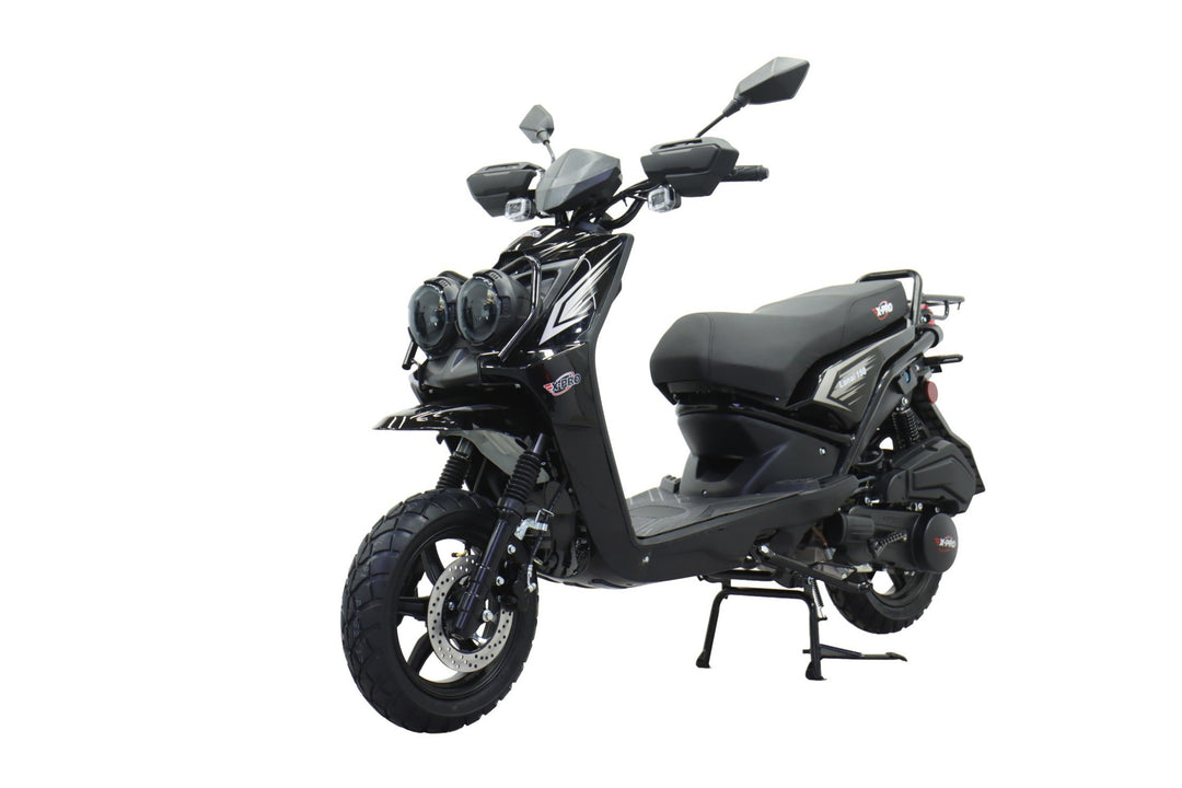 Free Shipping! X-PRO Lanai 150cc Moped Scooter with 12" Aluminum Wheels, Electric/Kick Start, Dual Headlights and Tail Lights!