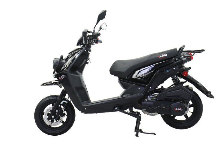 Free Shipping! X-PRO Lanai 150cc Moped Scooter with 12" Aluminum Wheels, Electric/Kick Start, Dual Headlights and Tail Lights!