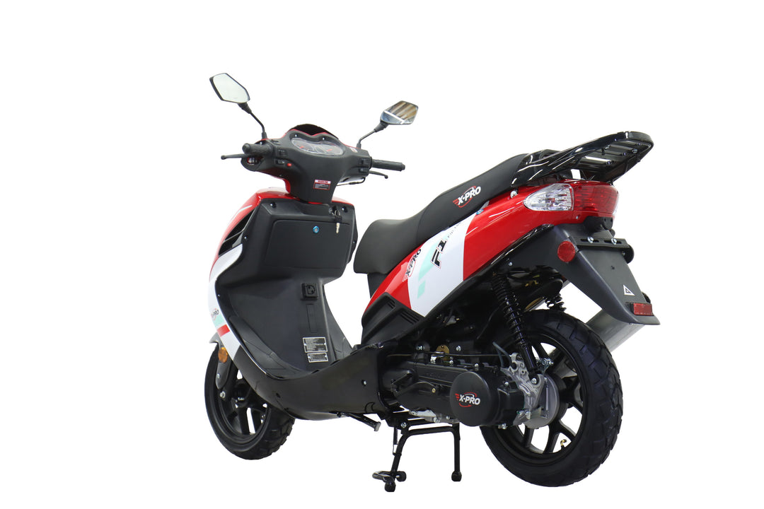 Free Shipping! X-PRO Fiji 150cc Moped Scooter with 13" Aluminum Wheels, Electric/Kick Start! Large LED Headlights!