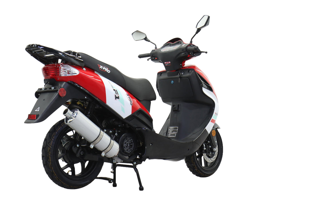 Free Shipping! X-PRO Fiji 150cc Moped Scooter with 13" Aluminum Wheels, Electric/Kick Start! Large LED Headlights!