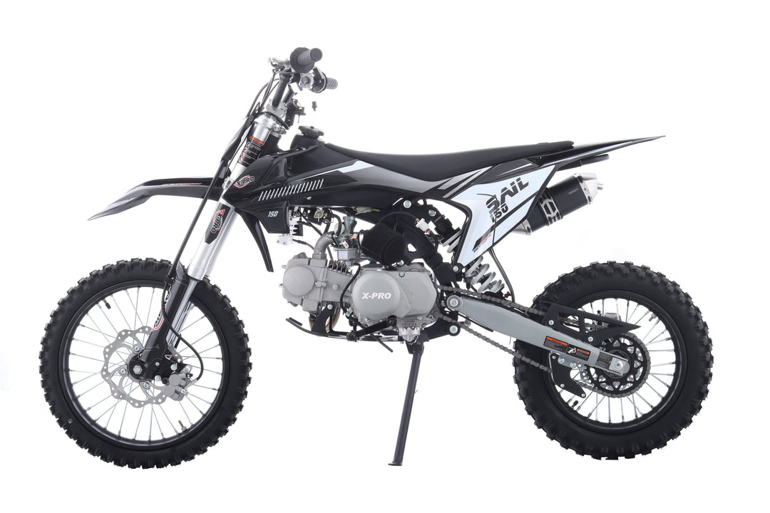 Free Shipping! X-PRO Sail 150 Dirt Bike with 4-speed Manual Transmission! Kick Start, Big 17in/14in Tires! Zongshen Brand Engine!