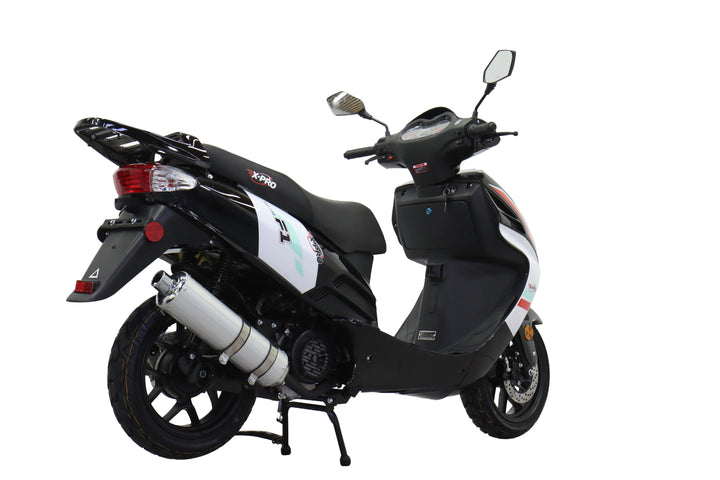 Free Shipping! X-PRO Fiji 150cc Moped Scooter with 13" Aluminum Wheels, Electric/Kick Start! Large LED Headlights!