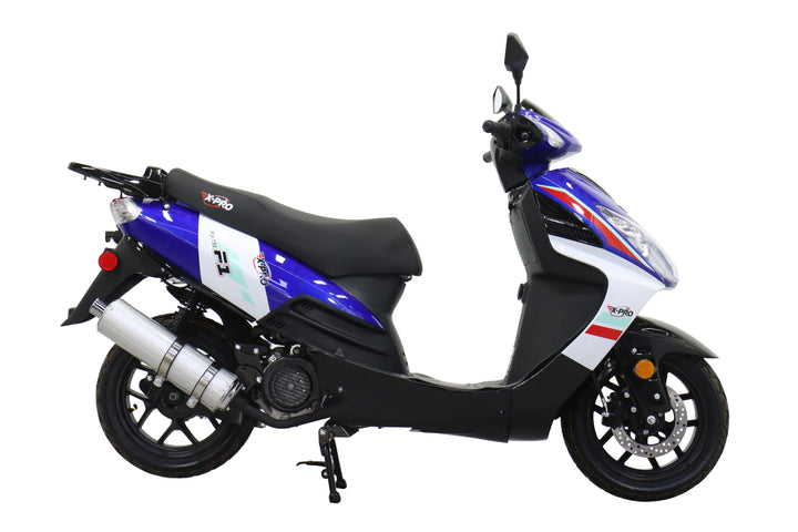 Free Shipping! X-PRO Fiji 150cc Moped Scooter with 13" Aluminum Wheels, Electric/Kick Start! Large LED Headlights!