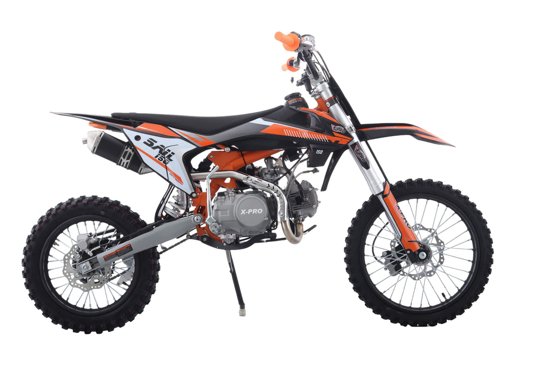 Free Shipping! X-PRO Sail 150 Dirt Bike with 4-speed Manual Transmission! Kick Start, Big 17in/14in Tires! Zongshen Brand Engine!