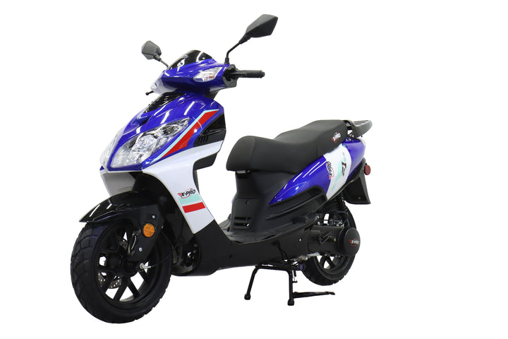 Free Shipping! X-PRO Fiji 150cc Moped Scooter with 13" Aluminum Wheels, Electric/Kick Start! Large LED Headlights!