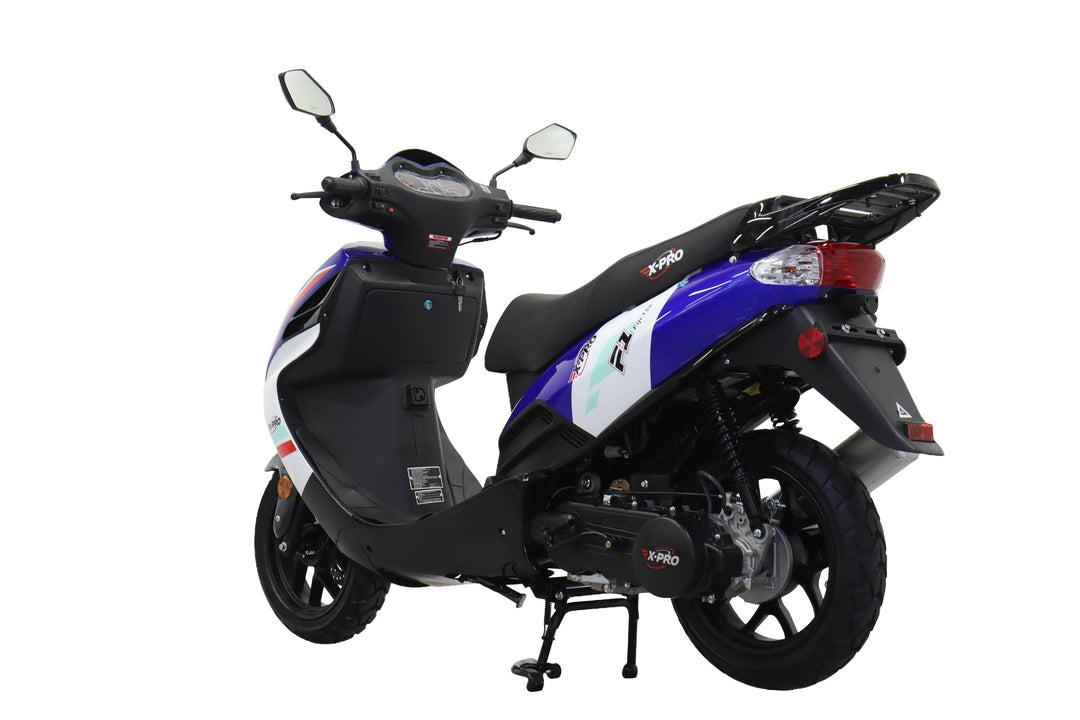 Free Shipping! X-PRO Fiji 150cc Moped Scooter with 13" Aluminum Wheels, Electric/Kick Start! Large LED Headlights!